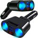 Rozdzielacz Gniazda Zapalniczki, 2 USB, Voltomierz