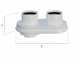 ROZDZIELACZ SYSTEMU PP DN60/100 2X80 HORYZ. USZCZ.
