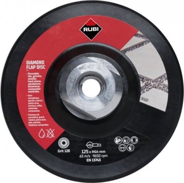 Rubi Ελαστικός Δίσκος Flap Disc 115mm Μέσης Λειαντικότητας 100/120