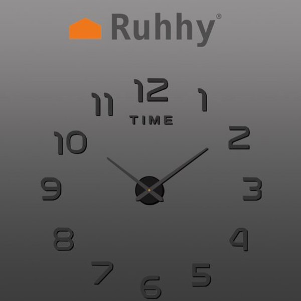 Ruhhy DIY επιτοίχιο ρολόι Ruhhy