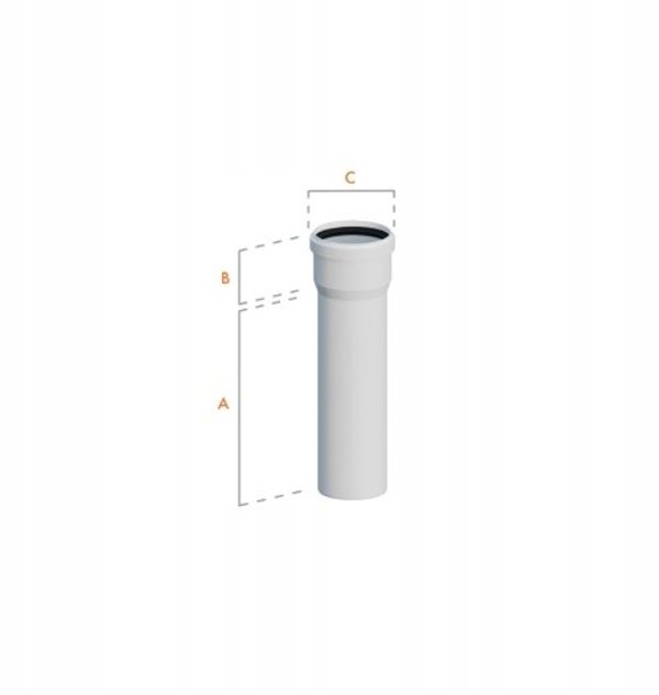 RURA PROSTA PP L500 DN125 USZCZ.