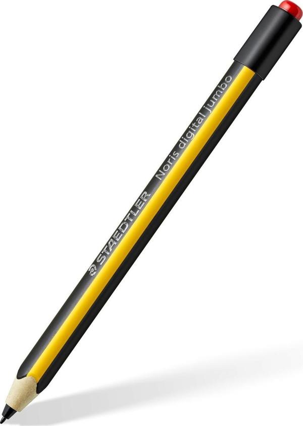 Staedtler Noris Digital Jumbo Stylus - Γραφίδα Οθόνης Αφής με Τεχνολογία EMR, 4.096 Επίπεδα Πίεσης, Μαύρο-Κίτρινο