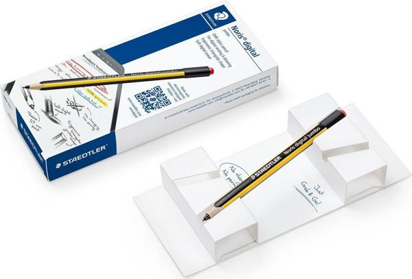 Staedtler Noris Digital Jumbo Stylus - Γραφίδα Οθόνης Αφής με Τεχνολογία EMR, 4.096 Επίπεδα Πίεσης, Μαύρο-Κίτρινο