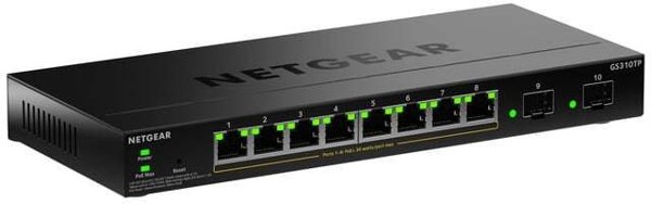 S350 Series 8-Port Gigabit Ethernet PoE+ Smart Managed Essentials Switch with 2 Dedicated SFP Ports