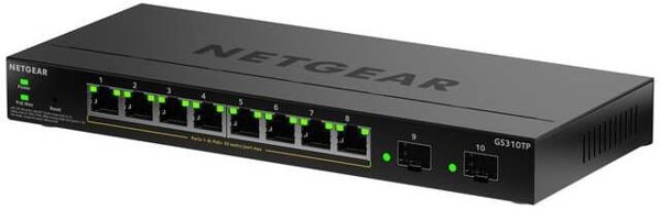 S350 Series 8-Port Gigabit Ethernet PoE+ Smart Managed Essentials Switch with 2 Dedicated SFP Ports