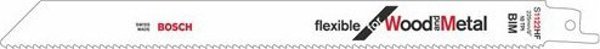 Bosch Πριονόλαμα Σπαθόσεγας S 1122 HF Flexible for Wood and Metal, 225mm, 2608656270