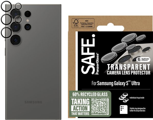 Προστατευτικό Φακού Κάμερας SAFE. Διαφανές Samsung Galaxy S25 Ultra