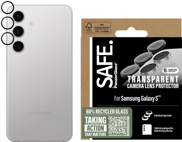 ΠΡΟΣΤΑΤΕΥΤΙΚΟ ΦΑΚΟΥ ΚΑΜΕΡΑΣ SAFE. ΔΙΑΦΑΝΕΣ Samsung Galaxy S25