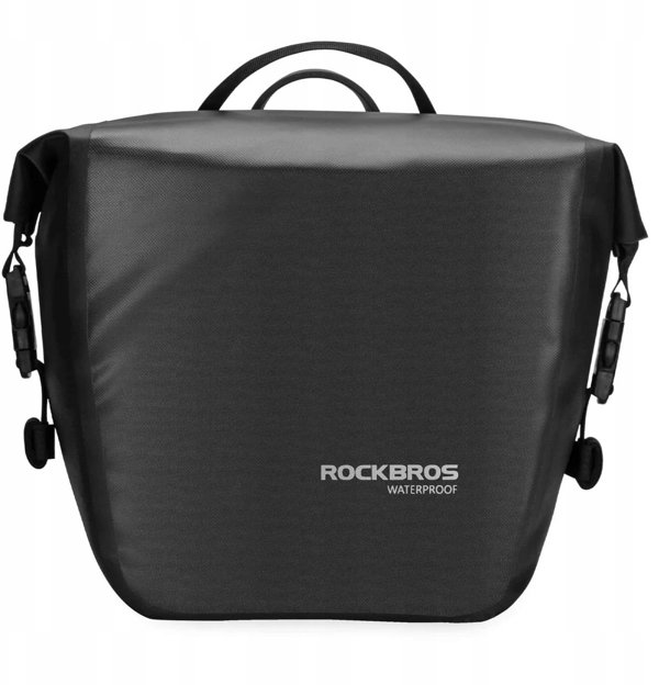 Sakwa rowerowa Rockbros AS-003-1BK wodoodporna z paskiem na ramie montaz przod/tyl 10-14l - czarna
