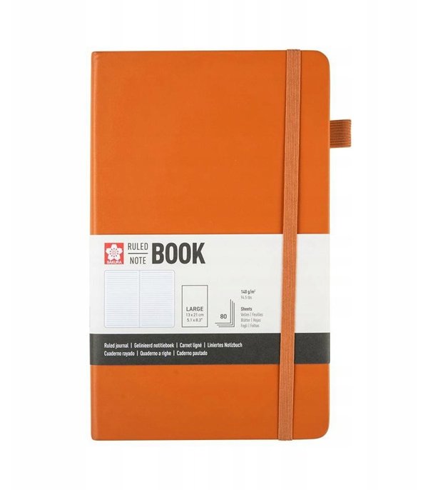Sakura Ruled Hard Cover Notebook 13x21 cm Amber