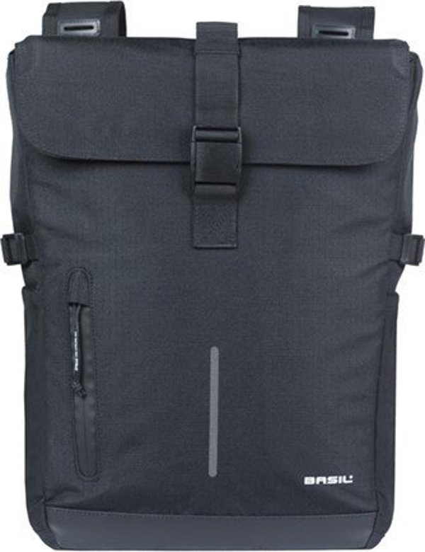 Basil Διπλή Τσάντα Ποδηλάτου Move, 30L, Universal Bridge, Αδιάβροχη, Μαύρη (2025)