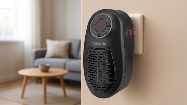 Salente HotHeat, teplovzdušný mini ventilátor, 500 W, černý