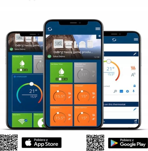 Salus TS600 Ασύρματος Έξυπνος Θερμοστάτης ZigBee, Επιτοίχιος, Λευκός