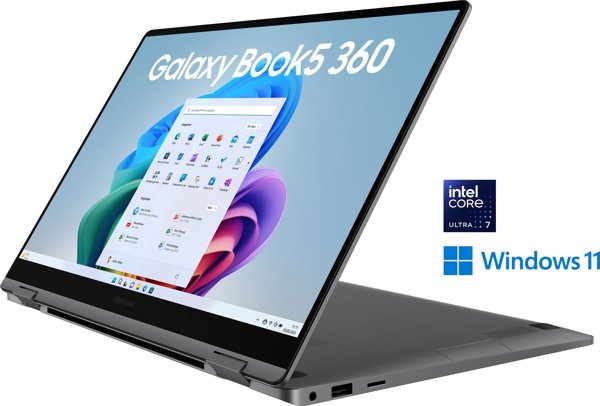 SAMSUNG Galaxy Book5 360 39,60cm 15,6Zoll Intel Ultra 7 256V 32GB LPDDR5x 512GB SSD W11P Grey