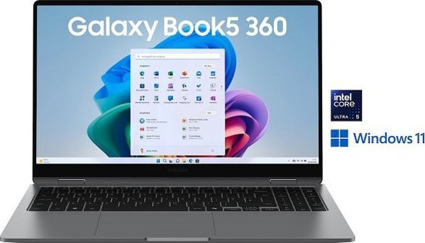 SAMSUNG Galaxy Book5 360 39,60cm 15,6Zoll Intel Ultra 5 226V 32GB LPDDR5x 512GB SSD W11P Grey