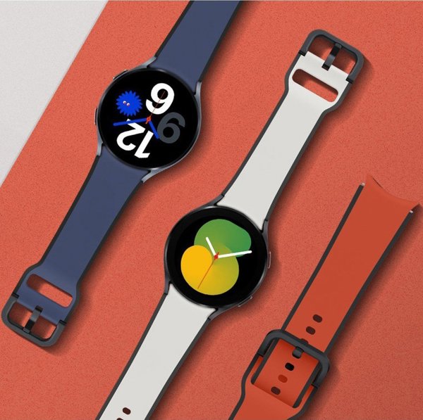 Samsung Αθλητικό Λουράκι Two-Tone για Galaxy Watch 4 / 4 Classic / 5 / 5 Pro, 20mm, M/L, Χρώμα Άμμου (ET-STR91LREGEU)