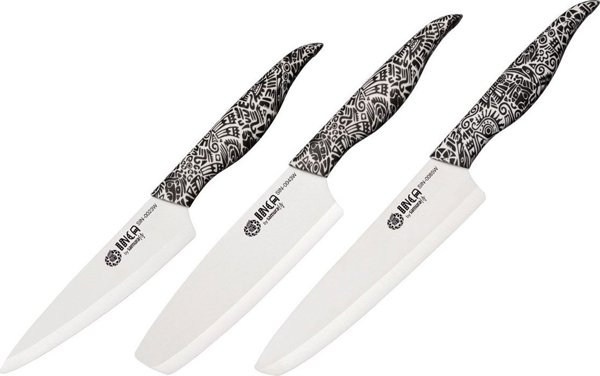 Samura Samura INCA CERAMICA BIANCO SET 3 PZ (FILETTARE -NAKIRI-CHEF)