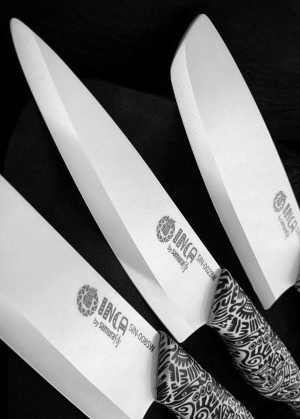 Samura Samura INCA CERAMICA BIANCO SET 3 PZ (FILETTARE -NAKIRI-CHEF)
