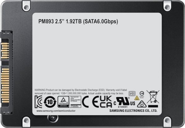 Samsung Samsung PM893 2.5" 480 GB Serial ATA III V-NAND TLC