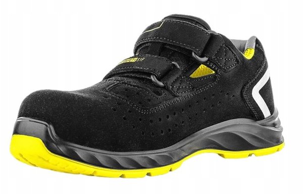 VM FOOTWEAR Προστατευτικά σανδάλια Edmonton 2275-S1PL ESD, μέγεθος 41, μαύρο-κίτρινο