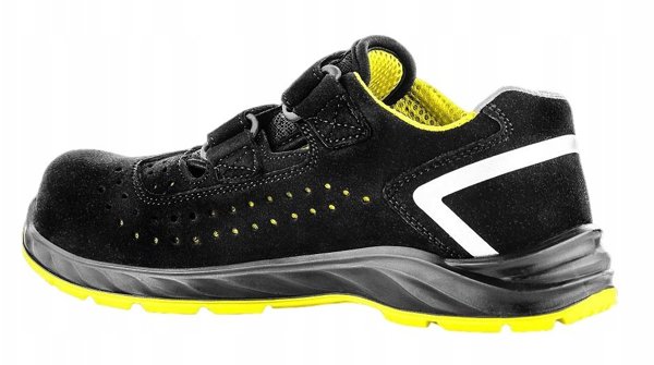 VM FOOTWEAR Προστατευτικά σανδάλια Edmonton 2275-S1PL ESD, μέγεθος 41, μαύρο-κίτρινο