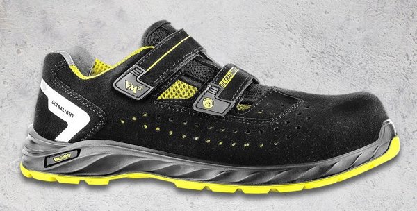 VM FOOTWEAR Προστατευτικά σανδάλια Edmonton 2275-S1PL ESD, μέγεθος 41, μαύρο-κίτρινο