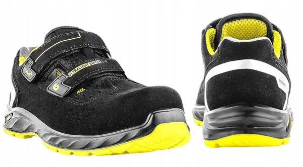 VM FOOTWEAR Προστατευτικά σανδάλια Edmonton 2275-S1PL ESD, μέγεθος 41, μαύρο-κίτρινο