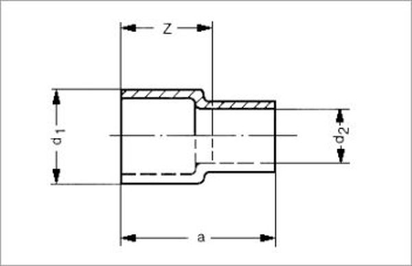 SANHA Μειωτικό Νίπελ 5243 Χάλκινο, 22 x 18mm