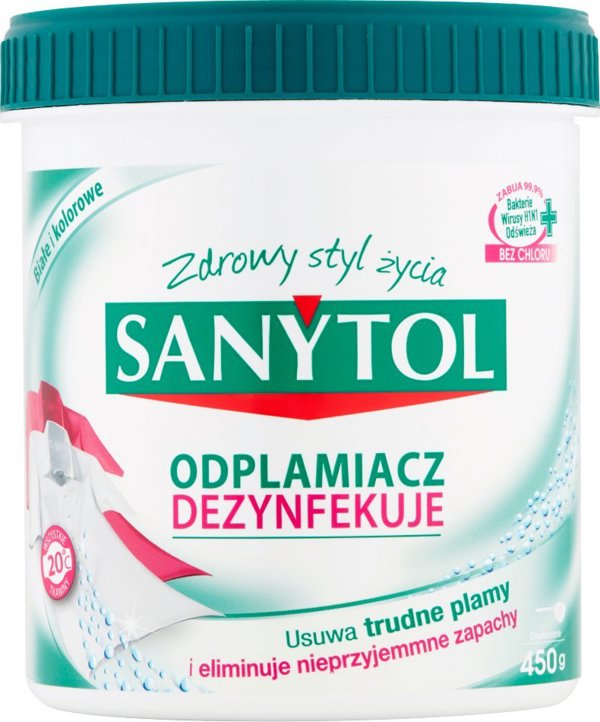 SANYTOL Odplamiacz w proszku do koloru i bialego 450 g
