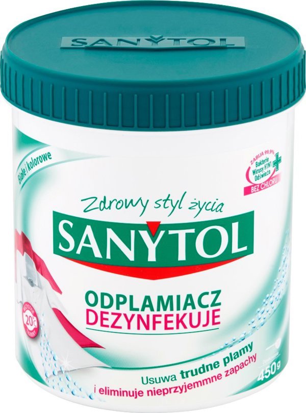SANYTOL Odplamiacz w proszku do koloru i bialego 450 g