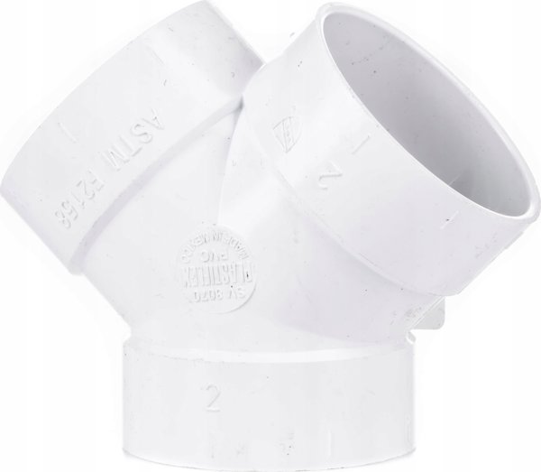 Santech Διακλάδωση Αποχέτευσης 45° PVC SV8070 Φ80-80mm