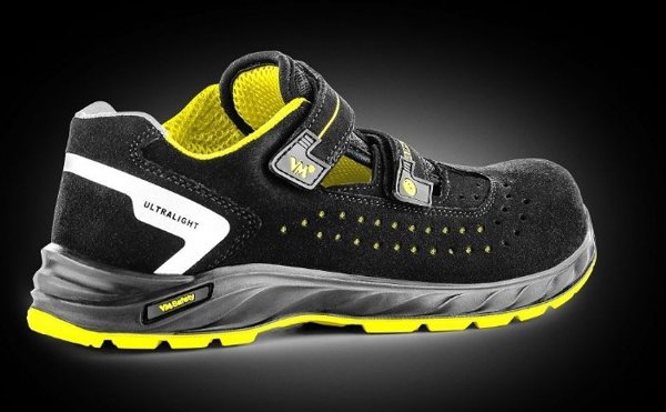 Sandalai Ochronne VM FOOTWEAR Edmonton 2275-S1PL ESD Rozm. 43 Czarno-Zolte
