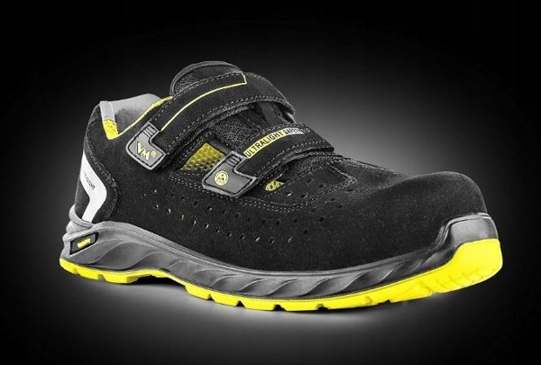Sandalai Ochronne VM FOOTWEAR Edmonton 2275-S1PL ESD Rozm. 43 Czarno-Zolte