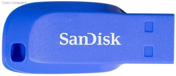 SanDisk Cruzer Blade USB Flash Drive 64GB Electric Mėlyna, EAN: 619659146931