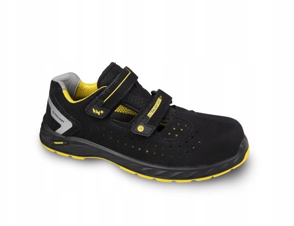 Sandalier Ochronne VM FOOTWEAR Edmonton 2275-S1PL ESD rozmiar 44 czarno-zolte