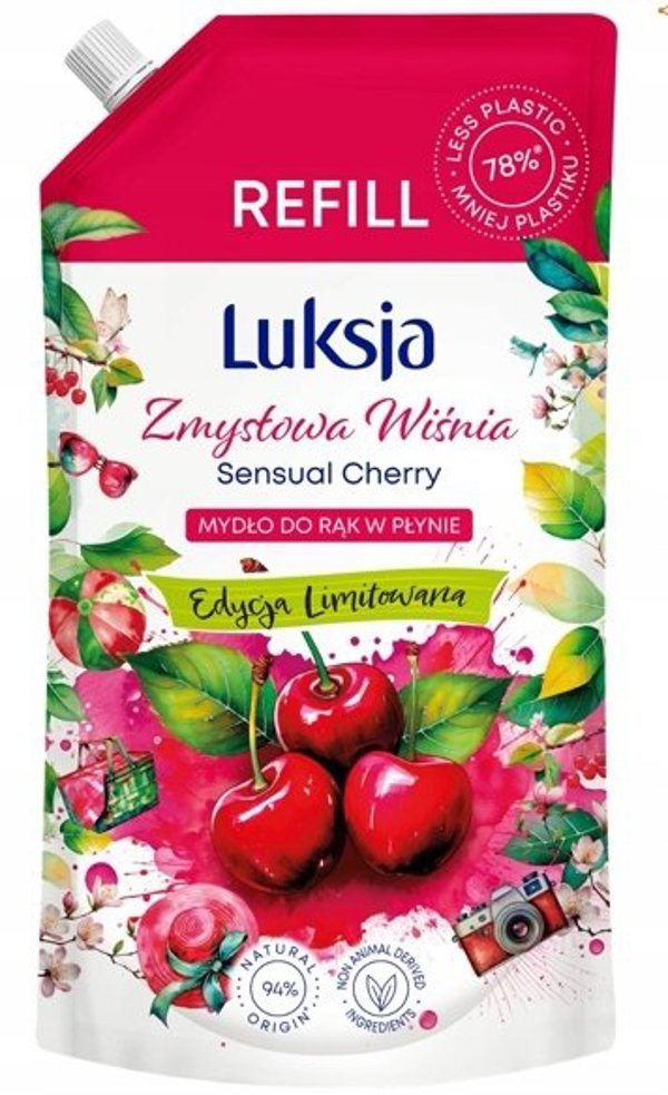 Luksja Ανταλλακτικό Κρεμοσάπουνο Cherry 900ml - Sarantis