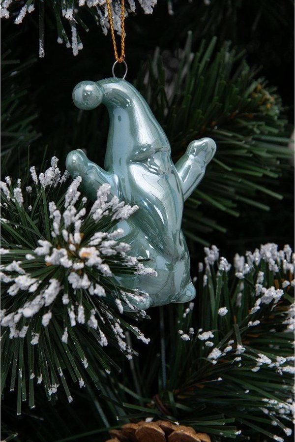 Saska Garden Χριστουγεννιάτικη Κεραμική Μπάλα MIKOLAJ 7,8cm - Διακοσμητικό Στολίδι Αγίου Βασίλη