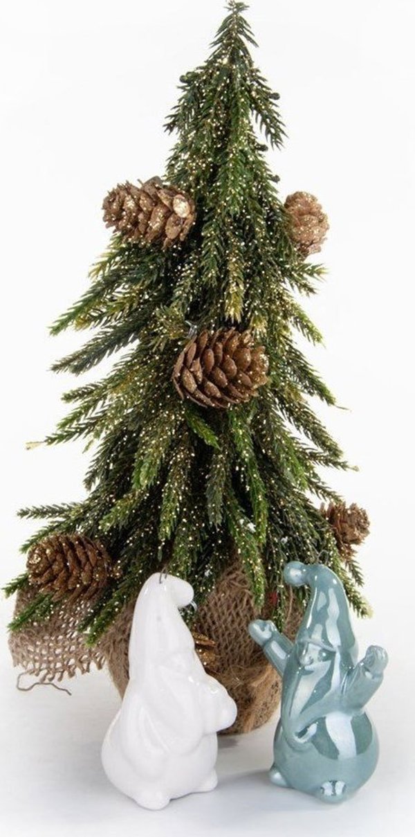 Saska Garden Χριστουγεννιάτικη Κεραμική Μπάλα MIKOLAJ 7,8cm - Διακοσμητικό Στολίδι Αγίου Βασίλη