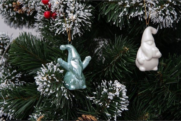 Saska Garden Χριστουγεννιάτικη Κεραμική Μπάλα MIKOLAJ 7,8cm - Διακοσμητικό Στολίδι Αγίου Βασίλη