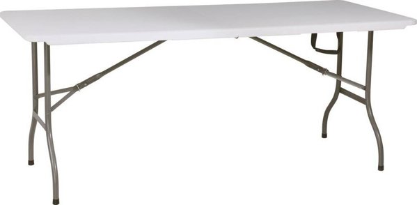 Saska Garden Πτυσσόμενο Τραπέζι Catering 180x70cm, Λευκό, Αντοχή έως 100kg