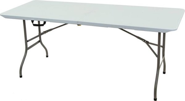 Saska Garden Πτυσσόμενο Τραπέζι Catering 180x70cm, Λευκό, Αντοχή έως 100kg