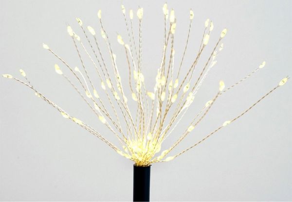 Saska Garden Ηλιακός Λαμπτήρας Κήπου Πικραλίδα 90 LED, Ανοξείδωτο Ατσάλι, Αδιάβροχο Φωτιστικό με Αισθητήρα Φωτός