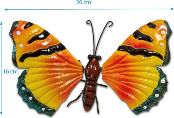 Διακοσμητική πεταλούδα Saska Garden 26cm κίτρινο