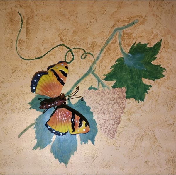 Διακοσμητική πεταλούδα Saska Garden 26cm κίτρινο