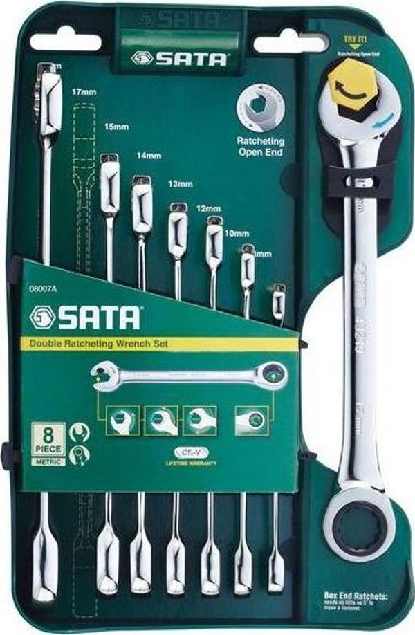 Σετ κλειδιών SATA επίπεδο-δαχτυλιδιού 8szt.Z με διπλή καστάνια GL08007A