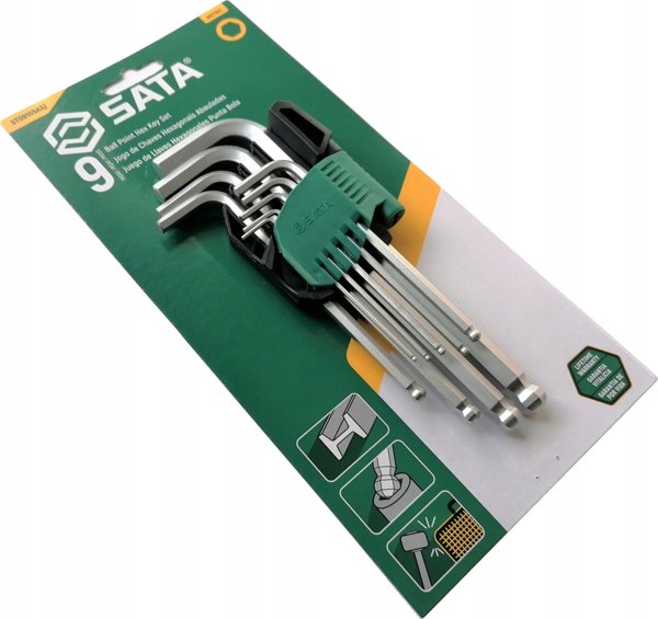 SATA Κλειδιά IMBUS 9τμχ με μπίλια, μακριά