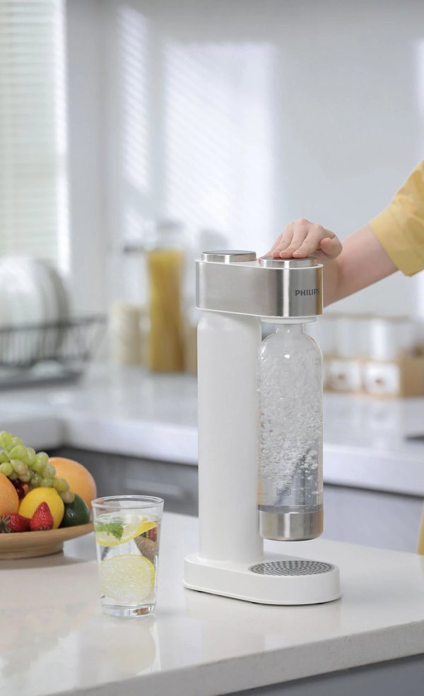 Philips GoZero Συσκευή Παρασκευής Ανθρακούχου Νερού ADD4902WH/10, Ανοξείδωτο Ατσάλι, Λευκό