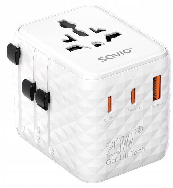 Savio AP-08 Universal Ταξιδιωτικός Προσαρμογέας 20W
