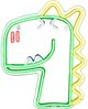 SBS Mobile Led lampa Dino Roar On Neon effect 8018417516528 LUNEONDINO (8018417516528)