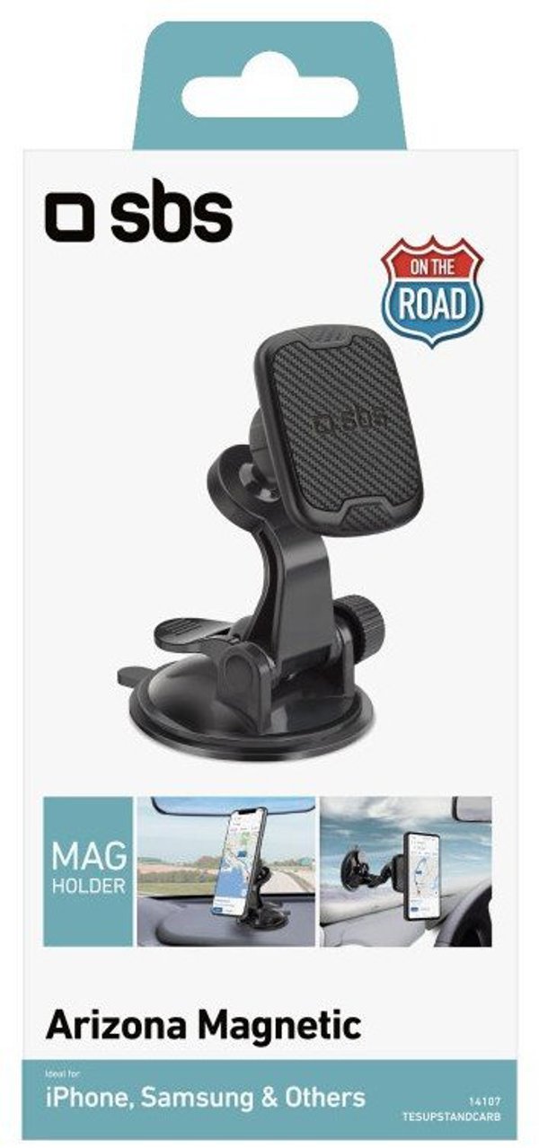SBS Mobile Uchwyt na telefon Multi-surface Magnetic 8018417414107 TESUPSTANDCARB (8018417414107)